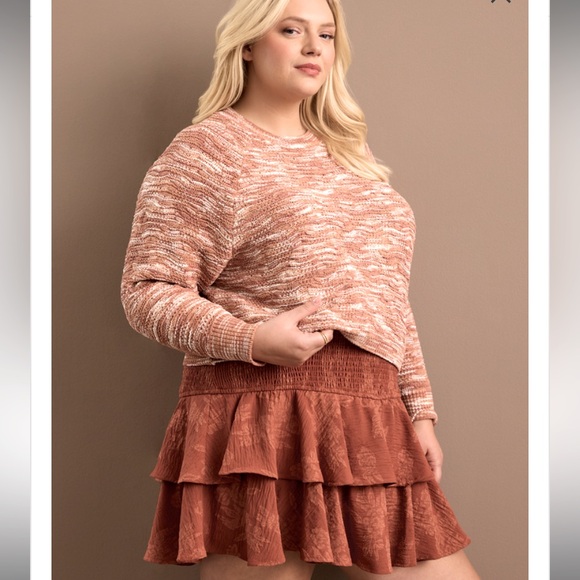 Arula Lyla Spice Floral Skort NWT 1X Beautiful - Picture 1 of 8